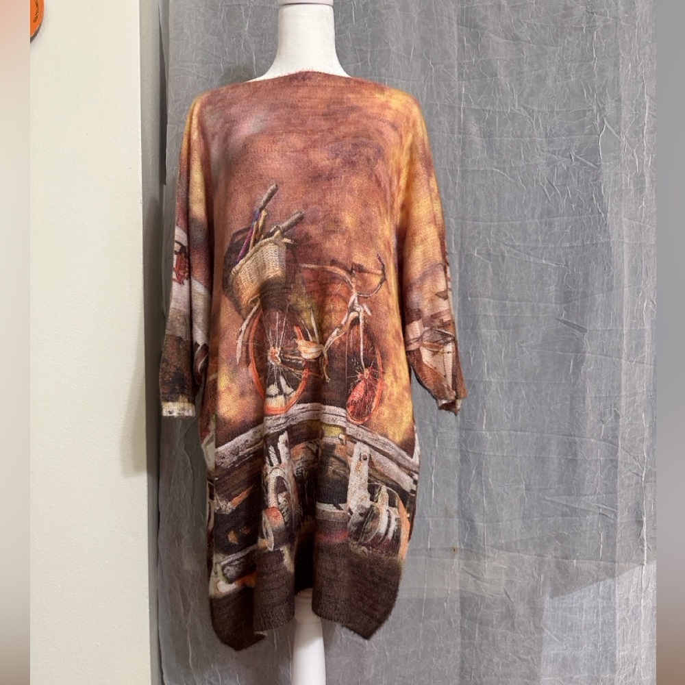 Vintage Bicycle Print Tunic